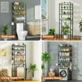 thumbnail image 2 of Capri Over The Toilet Storage, 4-Tier Freestanding Bathroom Shelf, above Toilet Space Saver Rack, Black, 2 of 9