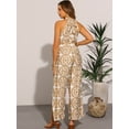 thumbnail image 3 of DARING DIVA Women's Casual Sleeveless Boho Wide Leg Jumpsuit XS Khaki, 3 of 6
