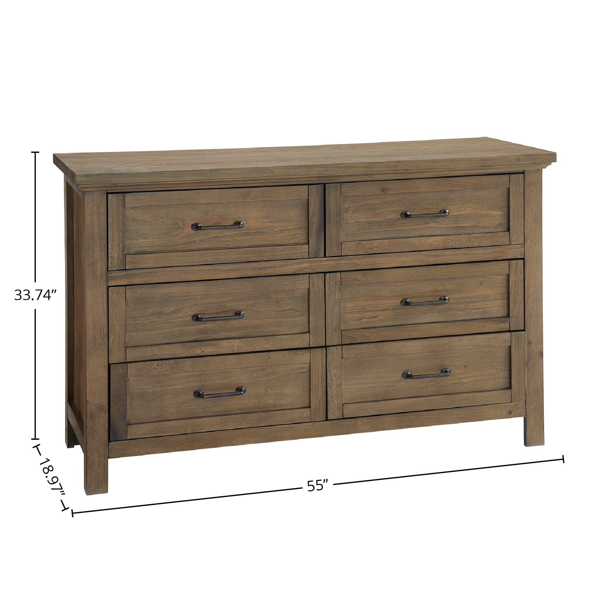 Westwood Design Westfield 6-Drawer Dresser Harvest Brown