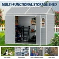 thumbnail image 6 of Akaber 6x8 FT Resin Shed and Outdoor Storage with Floor, Plastic Weather-Resistant Garden Tool Sheds with Lockable Door, 6 of 8