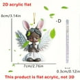 thumbnail image 2 of Meggemo Easter Angel With Wings Acrylic Small Ornaments Car Interior Hanging Charms For Vehicle Home Wall Door Festive Holiday Decor Accessories, 2 of 3