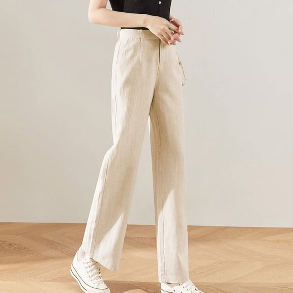 Gerichy Womens Casual Wide Leg Pants High Waisted Button Down Straight Long Trousers Palazzo Pants Womens Casual High Waisted Wide Leg Pants Button Up Straight Leg Trousers
