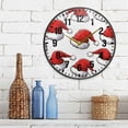 thumbnail image 3 of Yayeee Wall Clock Battery Operated 11.9" Silent Quartz Non-Ticking for Living Room Decor, Red Santa Hats Pattern, 3 of 8