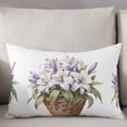 thumbnail image 3 of Botanical Garden Florals Throw Pillow Cover 20 x 36 Inch Decorative Pillow Cover Spring Summer Flowers Lumbar Pillowcase Seasonal Rectangle Cushion Case for Couch Sofa Bed Living Room, 3 of 7