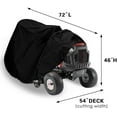 thumbnail image 2 of Nogis Lawn Mower Cover, Waterproof Universal Fit Riding Tractor Cover UV Resistant Garden Lawn Mower Cover For Ride-On Garden Engine All Season/Weather Protection (72"L x 54"W x 46"H ), 2 of 9