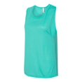 thumbnail image 2 of BELLA + CANVAS - Women's Flowy Scoop Muscle Tank - 8803 - Teal - Size: 2XL, 2 of 5