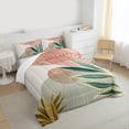 thumbnail image 3 of Manfei Vintage Minimalist Leaves Bedding Comforter Set 2pcs, Retro Mid Century Art Twin Comforter Sets, Geometric Lines Bedding Set, Super Cozy Room Decor, 3 of 8