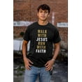 thumbnail image 4 of Walk With Jesus Christ Run Religious Men's Graphic T Shirt Tees Brisco Brands M, 4 of 6