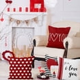 thumbnail image 5 of Valentines Day Pillow Covers Set of 4 18x18 inch, Stripes Love Heart Throw Pillow Covers I Love You Pillowcase Valentines Day Decorations Anniversary Cushion Case, 5 of 6
