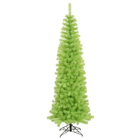 Vickerman Chartreuse Pencil 9' Green Artificial Christmas Tree with 550 Green Lights