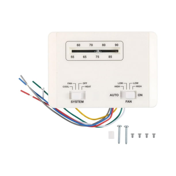 Termostato para autocaravanas. Termostato de pared para aire acondicionado de autocaravanas. Sustitución de sistemas de aire acondicionado eficientes para autocaravanas. Blanco