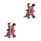 thumbnail image 2 of sweethay Soporte para teléfono de bicicleta Soporte de bicicleta ajustable antideslizante 4.5-6.8 pulgadas Soporte de montaje de carreras de ciclismo Rojo para espejo 2piezas, 2 of 6