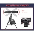 thumbnail image 2 of FDW Patio Outdoor Swing Chair with Adjustable Tilt Canopy Removable Cushions Stabilizing Frame Comfort Armrest Black, 2 of 7