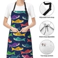 thumbnail image 6 of Naloa Colorful Carp Streamer 1 Apron Kitchen Aprons with Pockets for Women Men Chef, 6 of 8