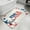 White, variant on American Map Bathroom Runner Rugs Non Slip Washable Absorbent Narrow Long Bath Mat Patriotic 250 Freedom Independence Day Runner Rugs for Kitchen Hallway Bedroom Laundry Study Room 19.7"x63"