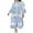 Light Blue, variant on Womens Boho Floral Puff Sleeve Tiered Maxi Dress Long Dresses