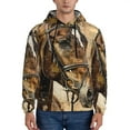 thumbnail image 2 of Zufioo Musical Horse Vintage Collage Design Fleece Comfortable Hoodie for Mens,Sweatshirt for Men,Pullover Hooded Sweatshirt for Men -XX-Large, 2 of 5
