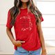 thumbnail image 2 of Tops con estampado de día de la madre de Pascua de manga corta con cuello redondo a la moda para mujer Fridja  bn7710, 2 of 7