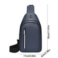 thumbnail image 3 of Menrkoo Chest Bag Travel Sports Shoulder Bag Casual Crossbody Bag Small Backpack Blue, 3 of 6
