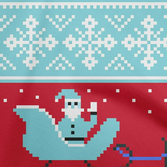 oneOone Viscose Chiffon Sky Blue Fabric Merry Christmas Fabric For Sewing Printed Craft Fabric By The Yard 42 Inch Wide