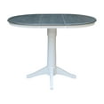 thumbnail image 4 of International Concepts 36" Solid Wood Extension Dining Table With 4 Stools, 4 of 7