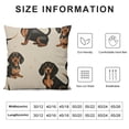 thumbnail image 5 of SHANXI Square Throw Pillow Covers Lovely Black Dachshunds Pillow Cases Decorative for Home Bedroom Sofa Cartoon Animal Dog Puppy Watercolor Painting Pillowcases Standard Size 18x18in, 5 of 5