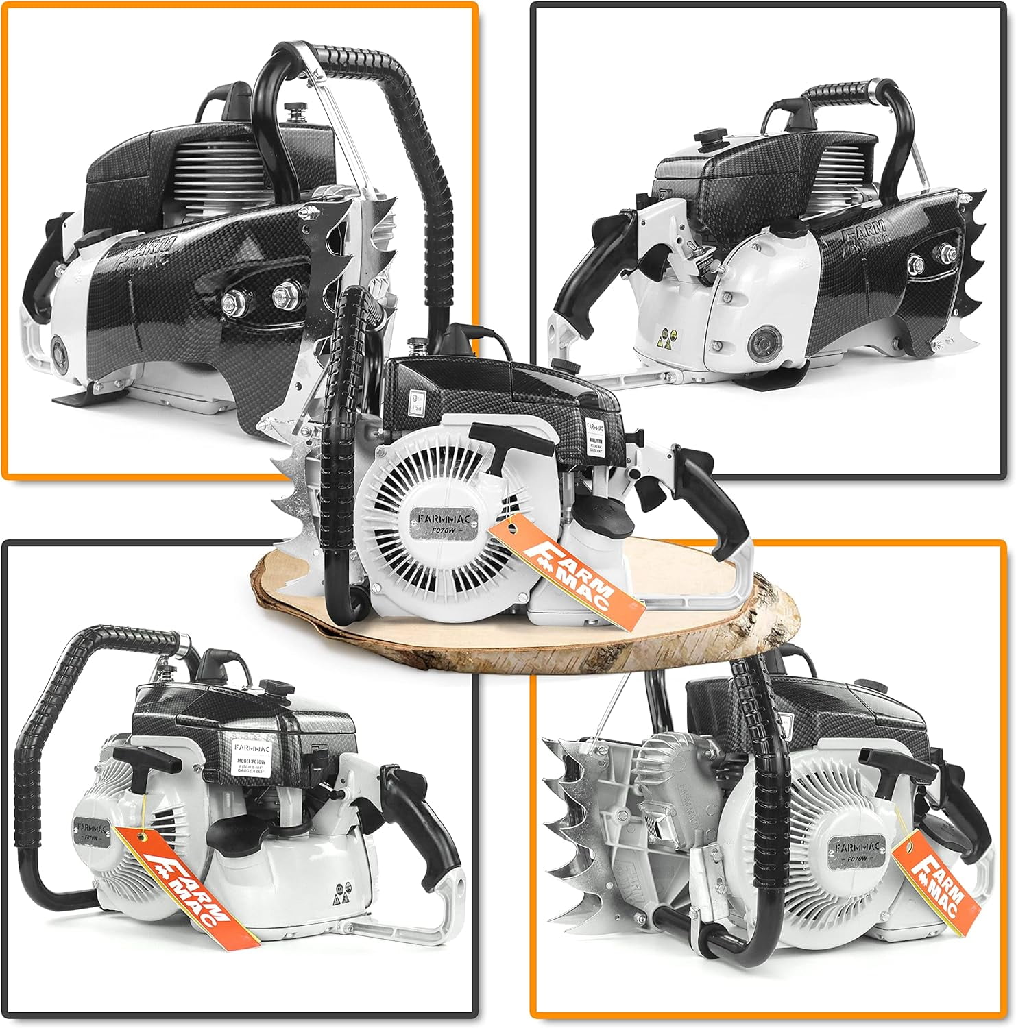 105cc Gas Chainsaw with 36 Inch Alloy Solid Bar, 2-Cycle Gasoline Power Chain Saws, 4.8KW 6.5HP Power Chain Saw for Milling Work, All Parts Compatible with MS070 090