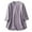 Purple, variant on Cotton Linen Button Down Shirts for Women Mandarin Collar 3/4 Length Sleeve Tops Dressy Casual Loose Fit Plain Blouse