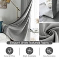 thumbnail image 3 of Melodieux Cortinas Semitransparentes De Color Gris Plateado De 84 Pulgadas De Largo Para Sala De Estar, Dormitorio, Aspecto De Lino, Bolsillo Para Barra, Ventana, Privacidad, Cortinas Transparentes De, 3 of 5