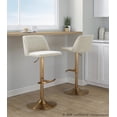 thumbnail image 2 of Toriano Adjustable Bar Stool, Gold Bar Stools, Bar Chairs, Swivel Bar Stools, Bar Stools Set of 2, 2 of 6