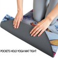 thumbnail image 3 of Colorful Flower Butterfly Pattern Hot Yoga Mat Towel Non Slip for Hot Yoga - Quick-Drying Yoga Mat Cover with 4 Corner Pockets with Travel Bag - Hot Yoga Towel Non Slip 74"x26", 3 of 6