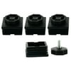 Uxcell Leveling Feet 50 x 50mm Square Tube Inserts Kit Adjustable Leveler for Bench Couch 4 Sets