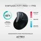 thumbnail image 4 of Mouse Ergonomico ACTECK VIRTUOS FITT PRO MI770 1600dpi Inalambrico 8 botones Negro AC-936200 Acteck AC-936200, 4 of 7