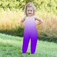 thumbnail image 2 of Odeerbi 1-6 Years Toddler Girls Summer Jumpsuit Gradient Camisole Romper Casual Breathable Comfortable Overalls Strap Bib Overall Pants Playsuit, 2 of 6