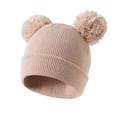 thumbnail image 2 of Aihuaihua Kids Winter Knit Beanie Hat Double Pom Pom for Boys Girls 2 to 8 Years, 2 of 4