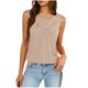 thumbnail image 1 of Mujeres Blusas de Verano Cuello en V Cuello de Color Sólido Mangas Tank Top Casual, Blusas sin Mangas para las Mujeres, 1 of 6