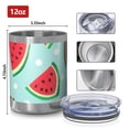 thumbnail image 3 of 12oz Tumblers Summer Watermelon Vacuum Insulated Stainless Steel Travel Tumbler Cups Mug with Lid and Straw for Beer,Coffee,Beverages with Cleaning Brush for Cold & Hot Drinks, 3 of 5