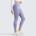 thumbnail image 3 of Women's Leggings Quick Drying Casual Workout No Front Seam Yoga Pants Light Purple S, 3 of 6