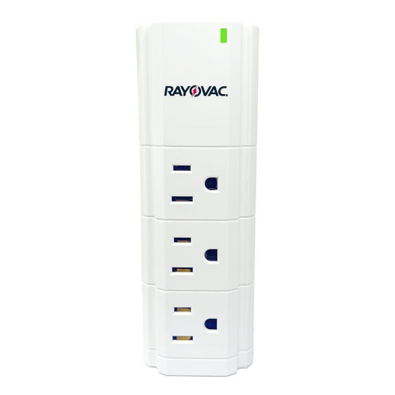 RAYOVAC Portable Power Strip and Charger Wall Tap, 9 AC Outlets and 2 USB Ports, SS-Q902