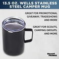 thumbnail image 3 of Wells Stainless Steel Camper Mug 13.5 oz. Set of 10, Bulk Pack - Perfect for Coffee, Soda, Other Hot & Cold Beverages - Black, 3 of 5