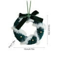 thumbnail image 4 of Yhmxh Christmas Hanging Ornaments Gold Bells, Christmas Tree Decoration with Red Bow, Small Plush Wreath Xmas Winter Party Hanging Decorations for Kitchen Cabinets, Window, Christmas Wreath Decor, 4 of 7