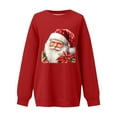thumbnail image 4 of Birdeem Chandail en Molleton de Noël à Col Rond en Polaire Fine pour Femmes, Manches Longues, Coupe Ample, Chandails en Molleton de Noël pour Femmes, Hauts de Noël pour Femmes, 4 of 5