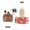 thumbnail image 5 of 1 Pcs Travel Makeup Bag Travel Toiletry Organizer Makeup Brush Holder Waterproof Oxford Cloth Rose Red, 5 of 7
