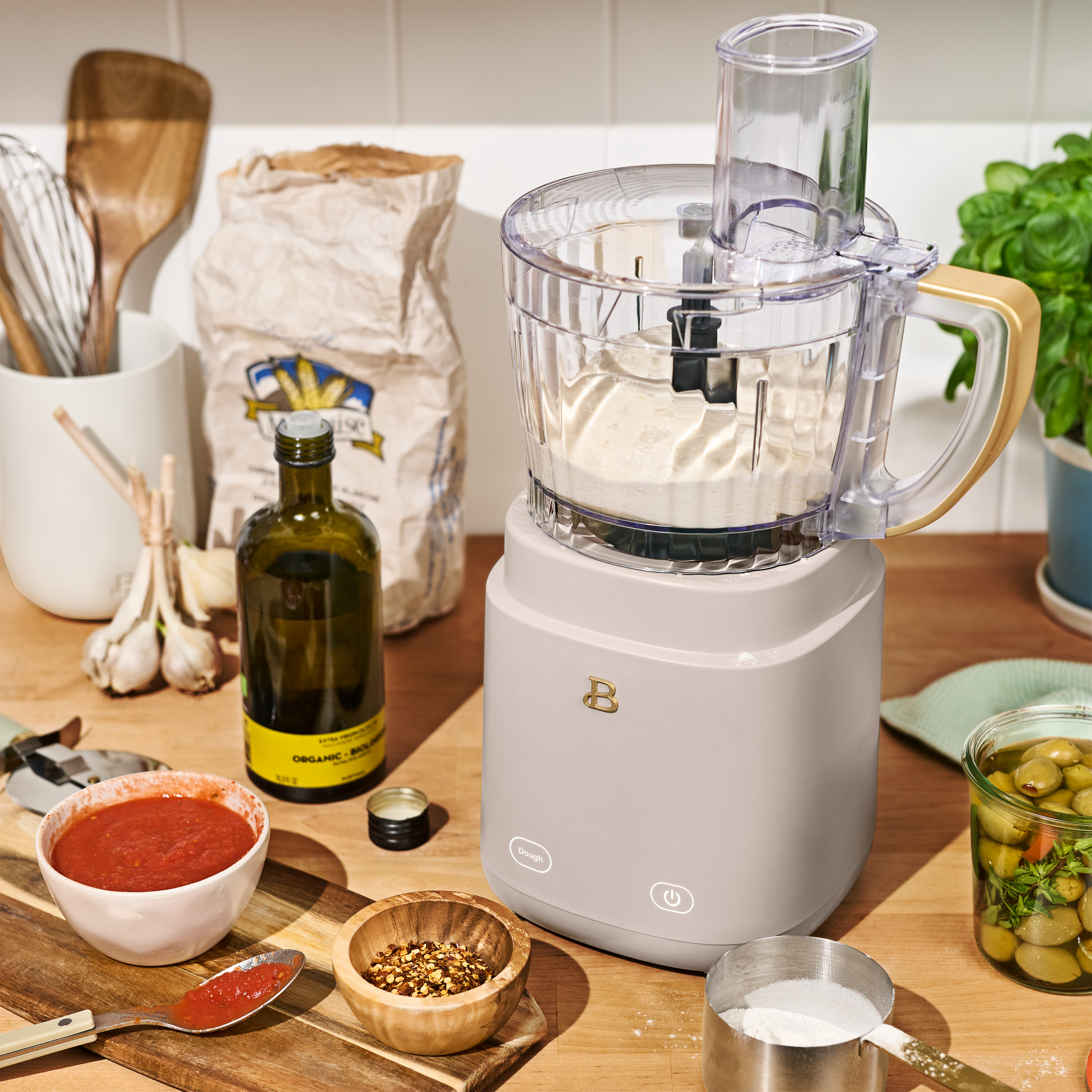 Beautiful 3-in-1 Kitchen System, Blender, Food Processor & Personal Blender, Porcini Taupe by Drew Barrymore