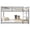 Grey, variant on Twin Over Twin Kids Bunk Bed, UHOMEPRO Solid Wood Floor Bunk Bed for Kids Bedroom, High Safety Rail, Ladder, Heavy Duty Space-Saving Bunk Beds, Convertible into 2 Twin Beds, White