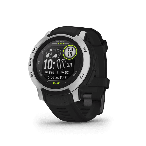 Restored Garmin Instinct GPS White + Black Band (Refurbished)