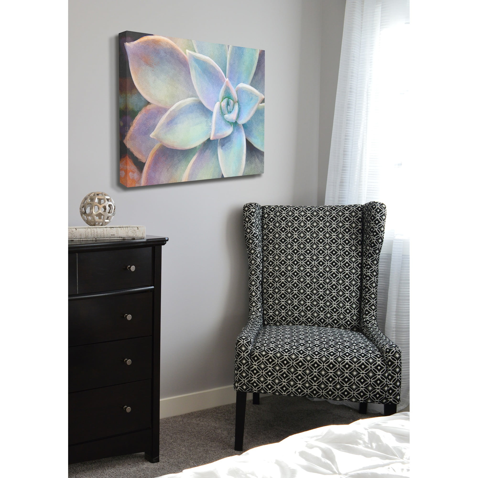 The Stupell Home Decor Collection Succulent Plant Vibrant Bloom Painting Wall Art