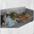 thumbnail image 6 of Cactus Soft Flannel Fleece Blanket, Photo Landscape of a Desert Mountains with Sea View Flowers and Cactus Plants Print, Cozy Plush for Indoor and Outdoor Use, 50" x 70", Multicolor, by Ambesonne, 6 of 6