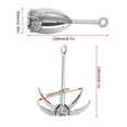 thumbnail image 1 of Stainless Steel Folding Grappling Hook, Strong Grip Strength, Convenient Carrying for Climbing, Adventure, 1 of 8