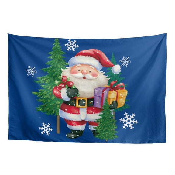 SEANATIVE Christmas Santa Tapestry Small Tapestry Wall Hanging Window Design for Bedroom Home Decor Wall Hanging Tapestry Living Room Dorm 36H*24W Inches